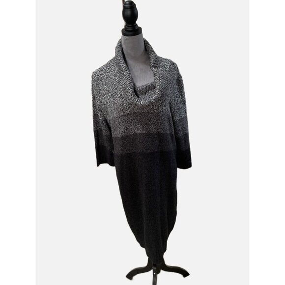 Vintage Studio 1 Women Color block Turtleneck Pullover Sweater Dress Size 1X. - Picture 1 of 8